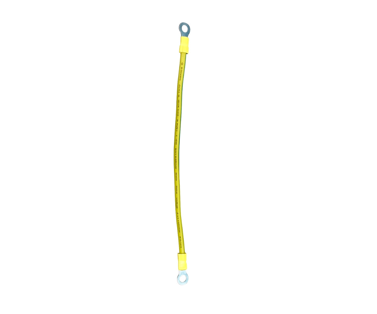 6mm earth cable, 30% green, 70% Yellow, 250mm