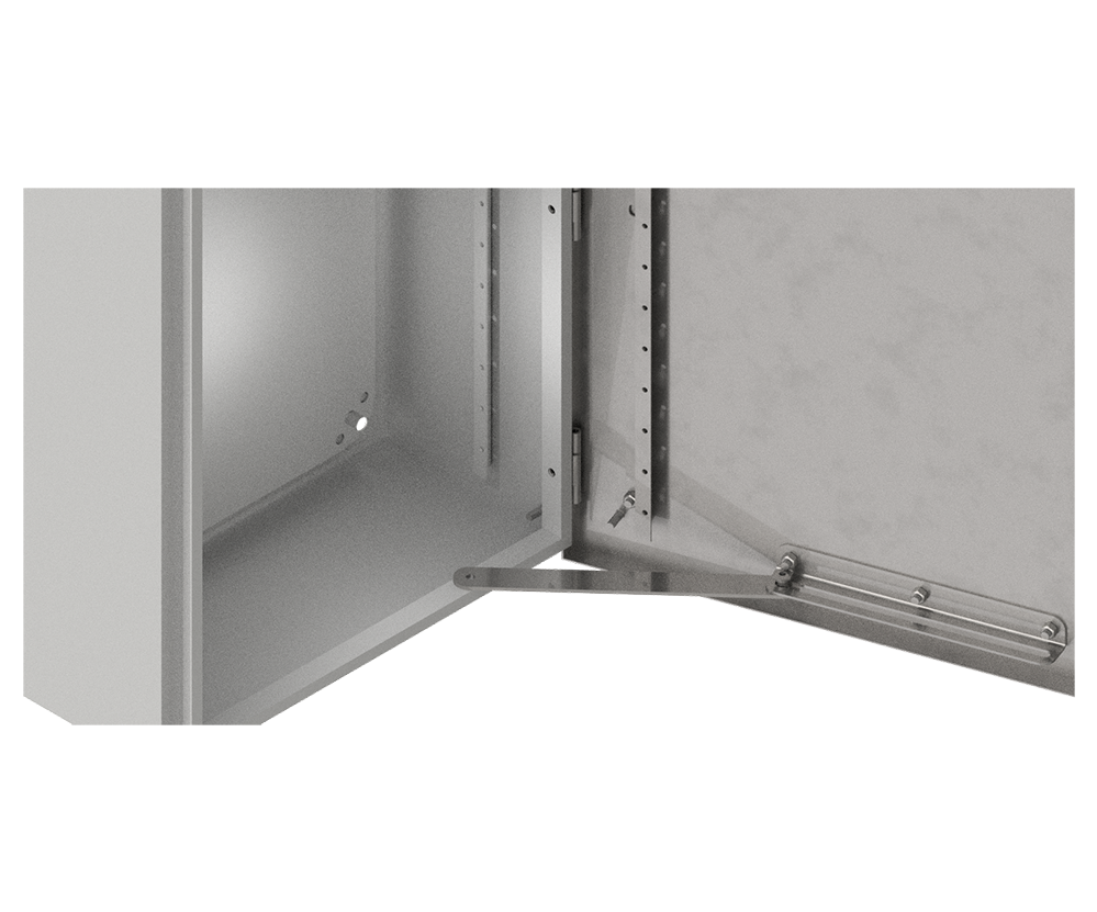 316 Stainless Steel Door Stay - 242mm Right hand hinged (to fit 500W & Wider Enclosures Only)