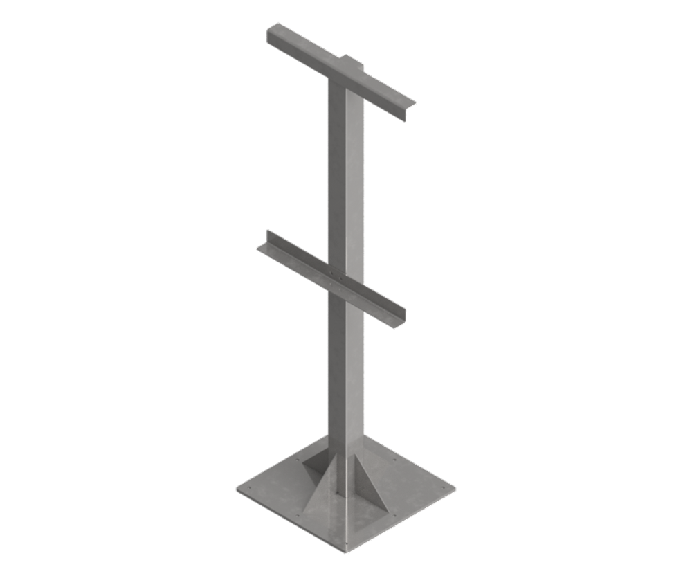 316L Stainless Steel T-Stand, 1600mm high with 8mm base (Made to order)