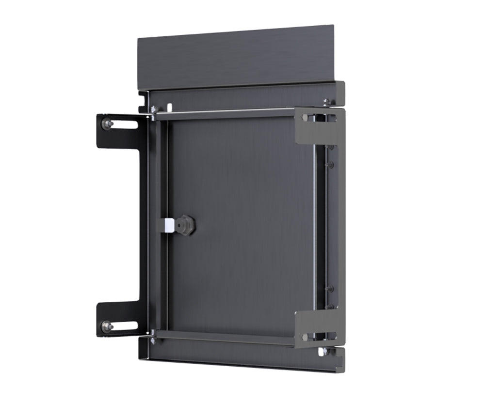 316 1.5mm SS Escutcheon - IP3X, to fit 500Hx500W Sloping Roof Enclosure (made to order) - POA
