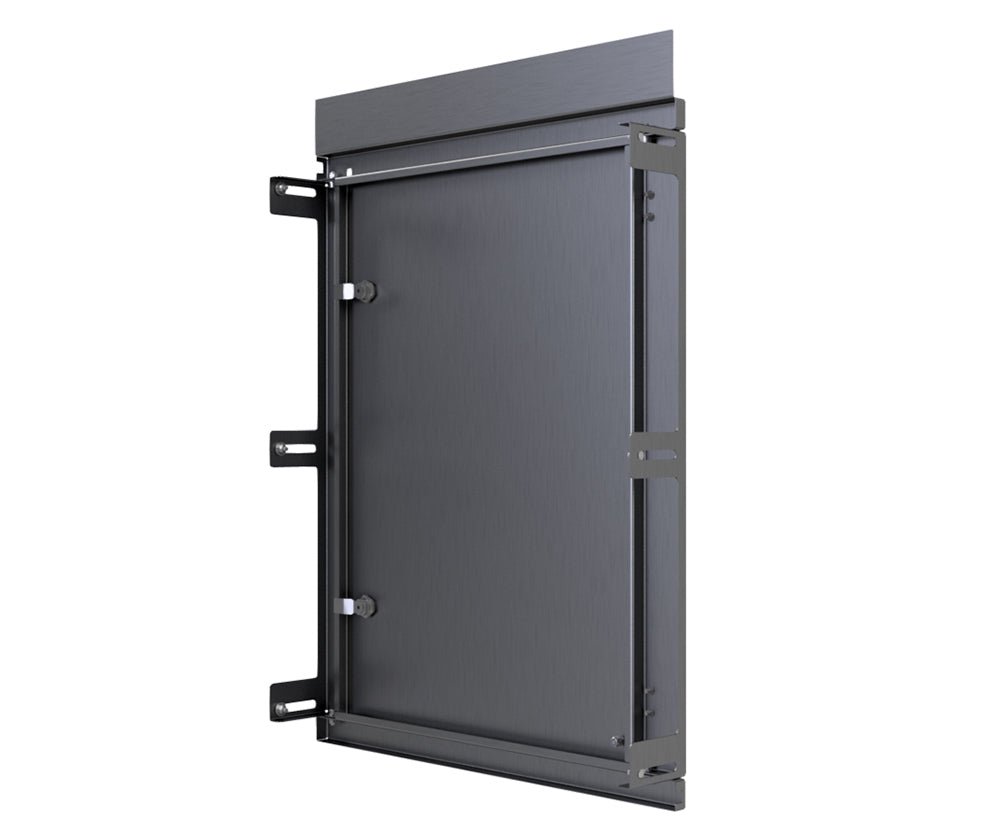 316 1.5mm SS Escutcheon - IP3X, to fit 800Hx600W Sloping Roof Enclosure (made to order) - POA