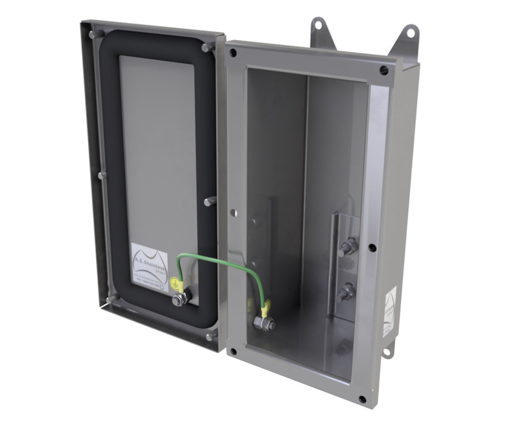 316L Stainless Steel IP67 Enclosure 215Hx90Wx85D (E2 Size) - 1.2mm