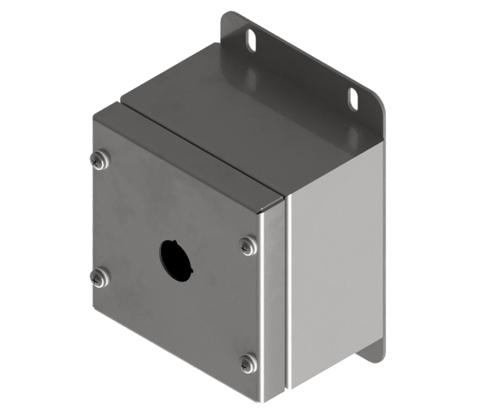 316L Stainless Steel Pushbutton Station 120Hx120Wx90D (1x 22.5mm Hole)