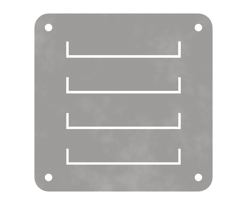 316L Stainless Steel 125Hx125W Louver Vent Kit, with insect mesh
