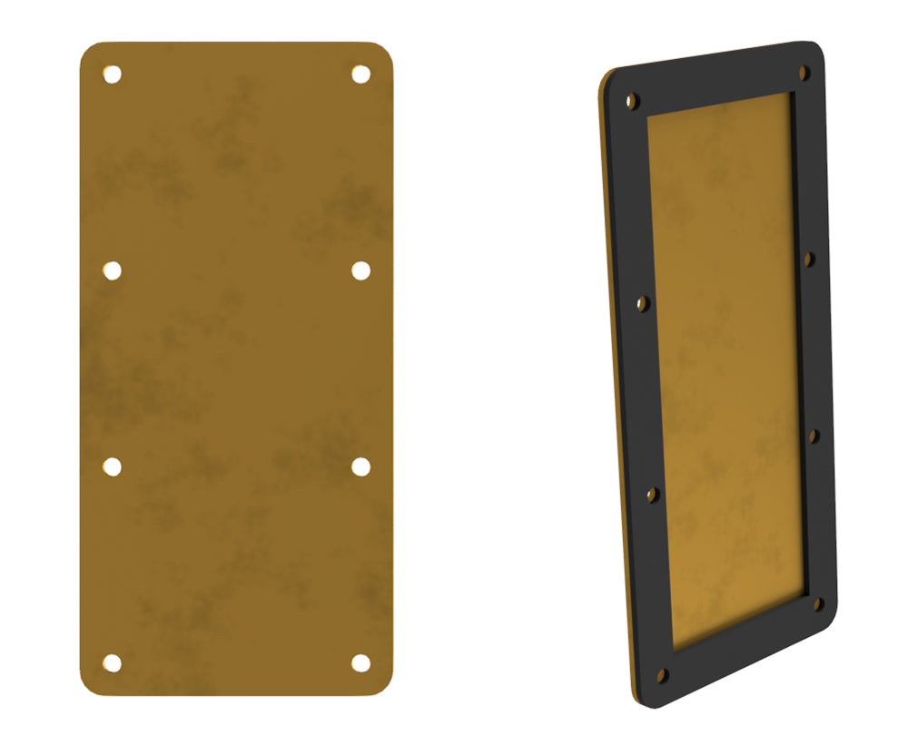 Gland Plate, with seal - 250Wx120D 3mm Brass