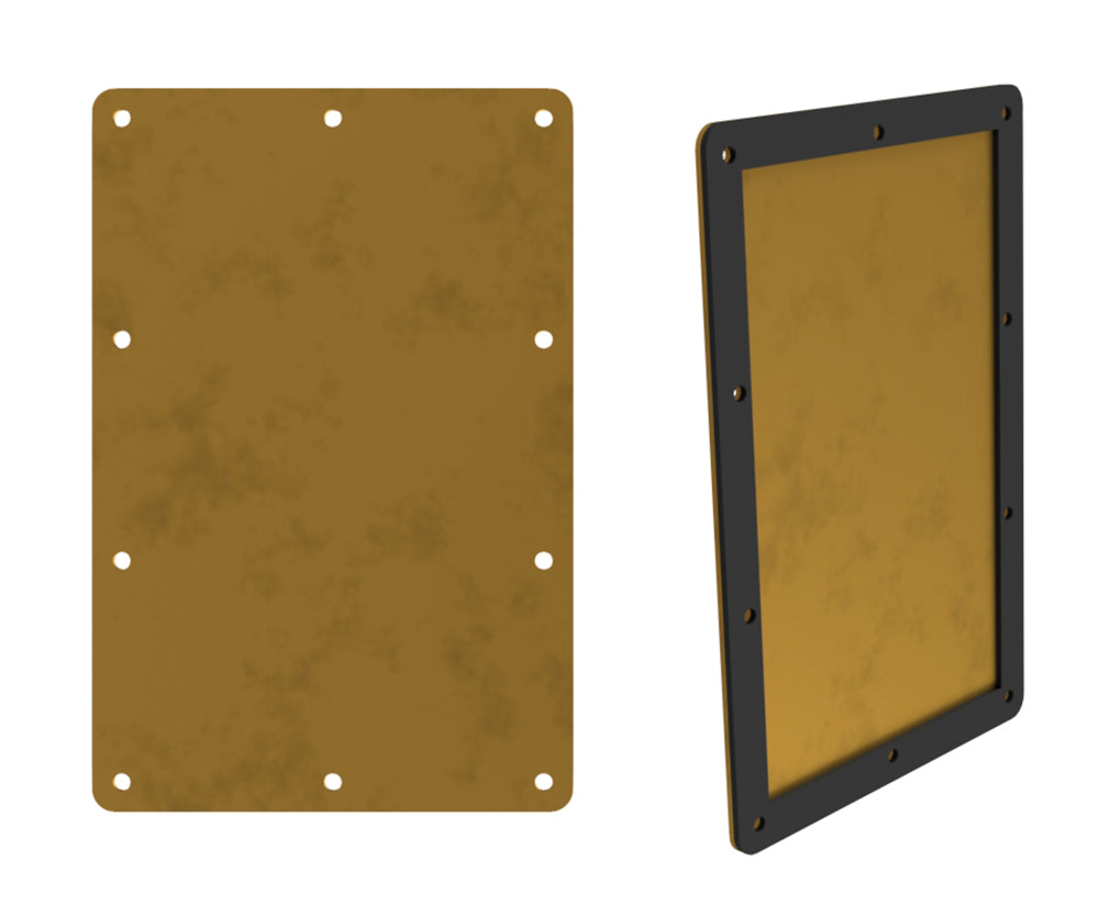 Gland Plate, with seal - 300Wx200D 3mm Brass