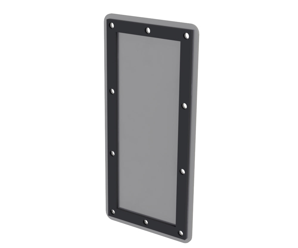 Gland Plate, with seal - 250Wx120D 5mm Aluminium