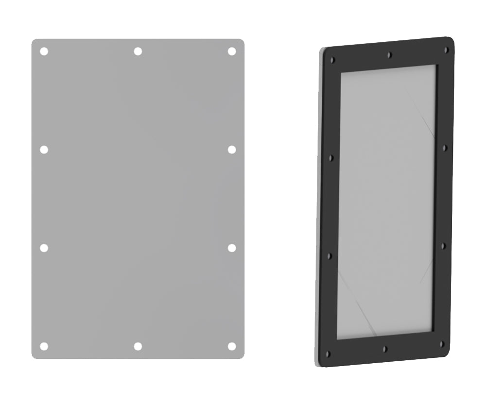Gland Plate, with seal - 300Wx200D 5mm Aluminium