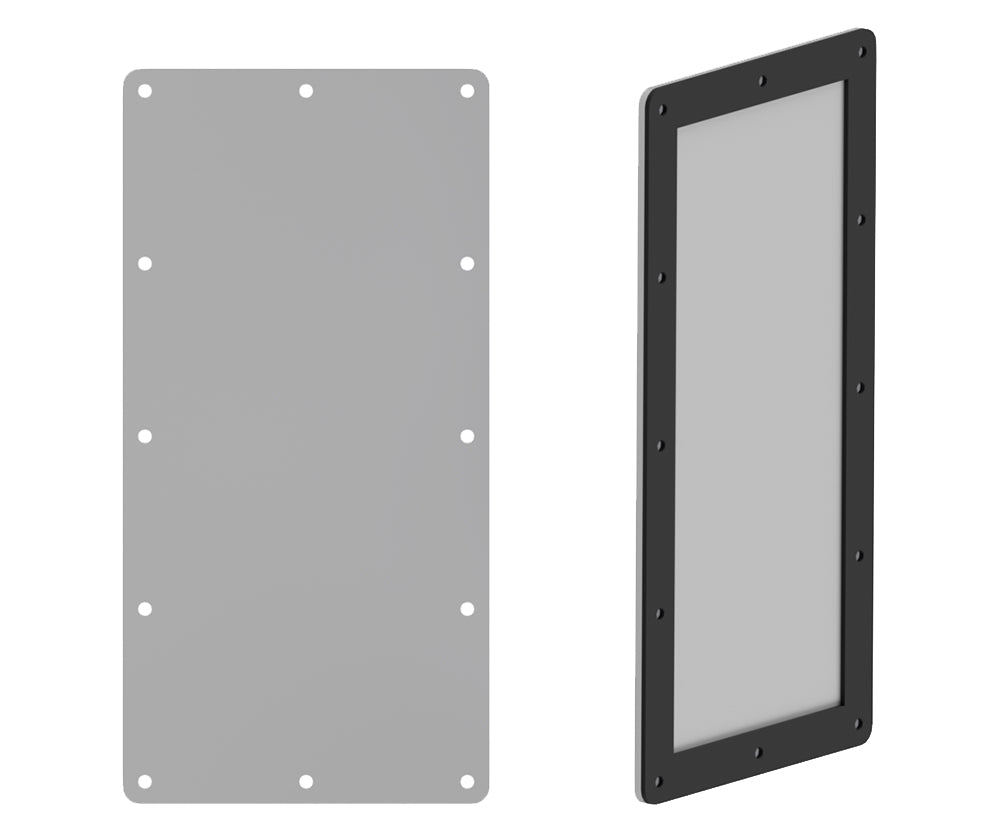 Gland Plate, with seal - 400Wx200D 5mm Aluminium