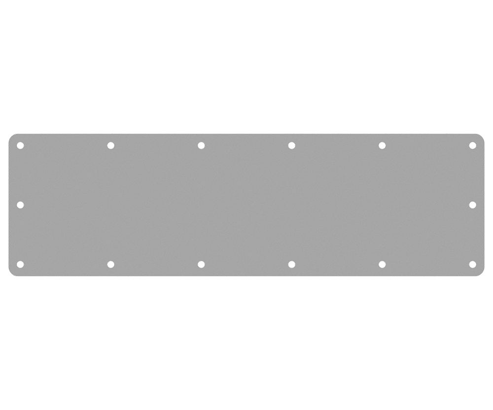 Gland Plate, with seal - 500Wx150D 5mm Aluminium