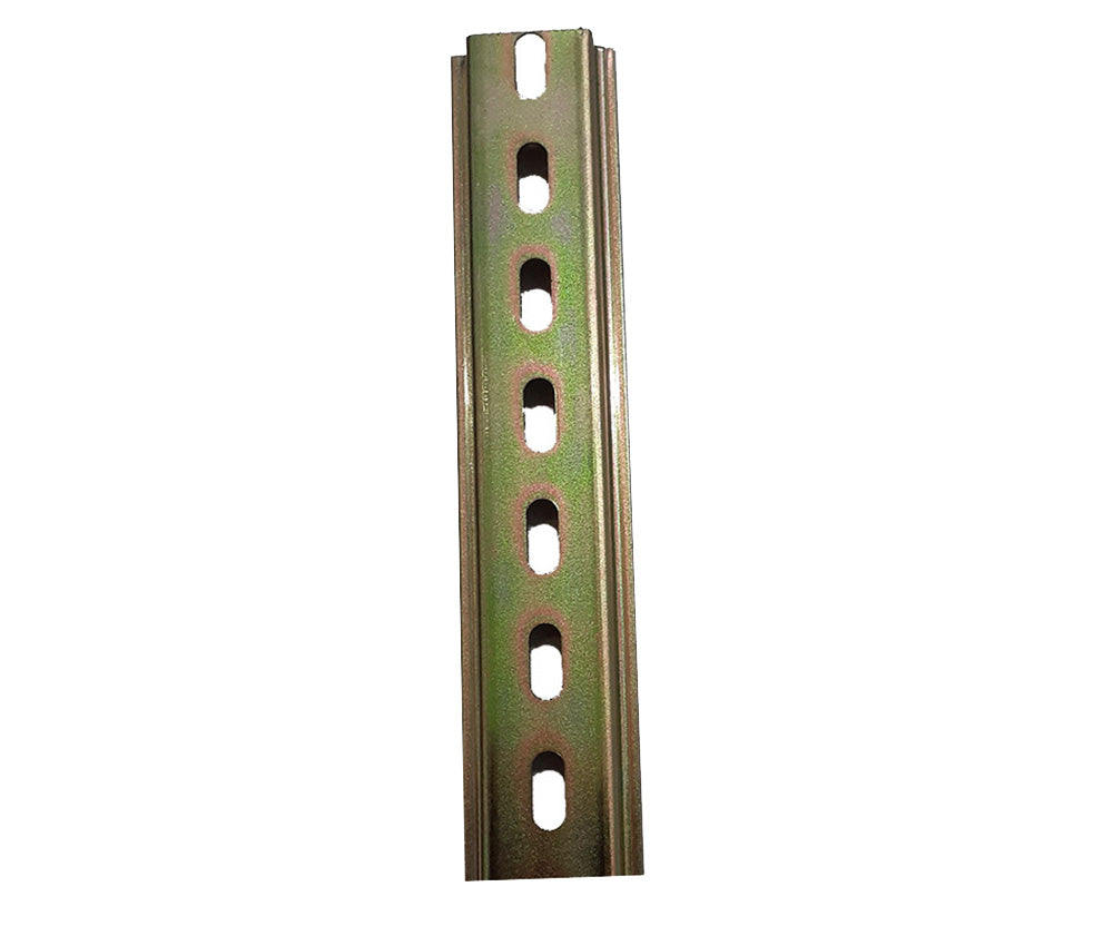 Din Rail, Zinc-plated Steel, 35x7.5mm, Slotted per 2m length
