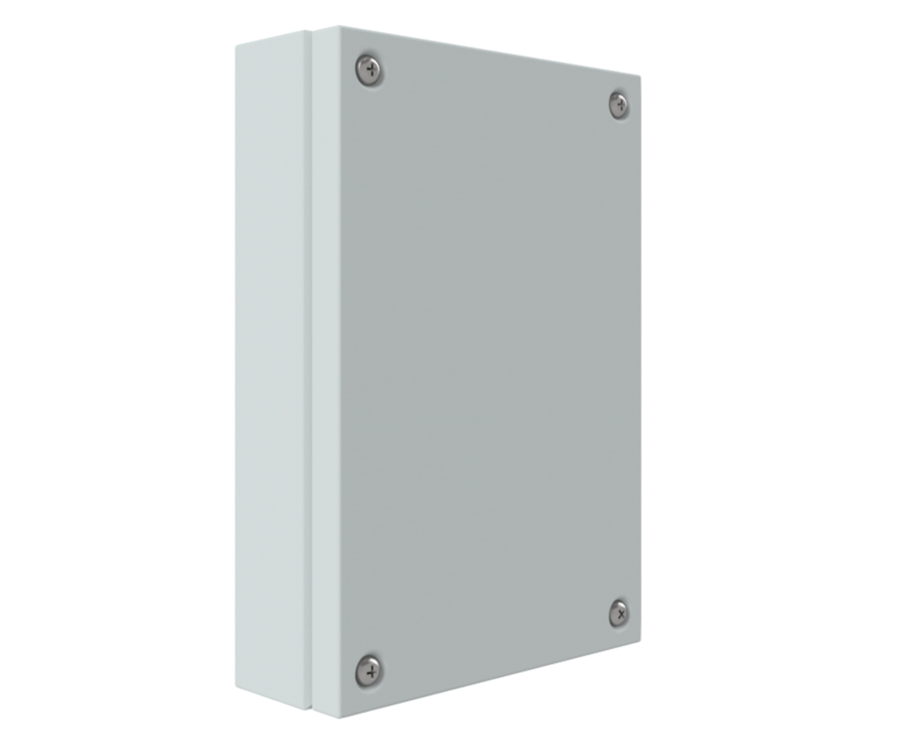 RAL7035 Powder Coated, GAL Mild Steel Terminal Box 300Hx150Wx80D - without nutserts - Discont