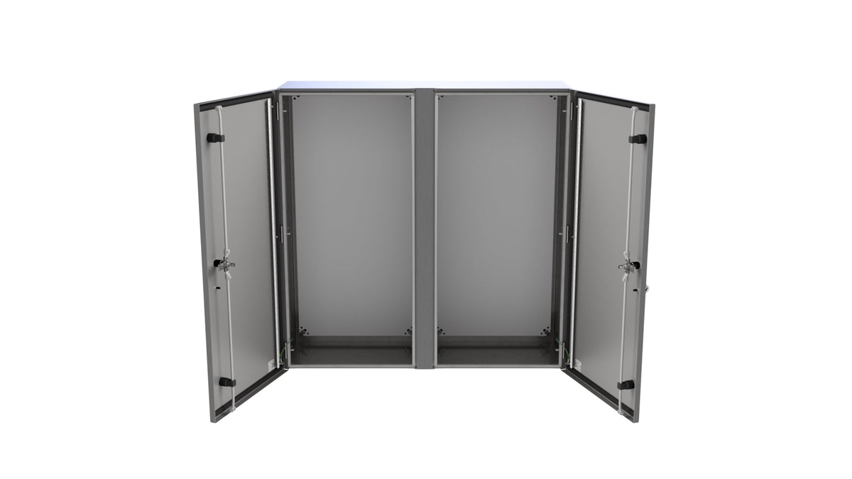 316L Stainless Steel Double compartment Enclosure 1200Hx1200Wx400D - 1.5mm Removable Mullion