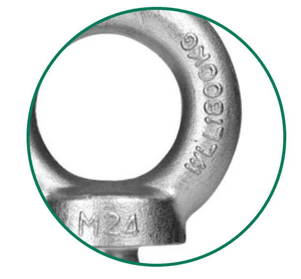 Stainless Steel Lifting Eye M12 - each