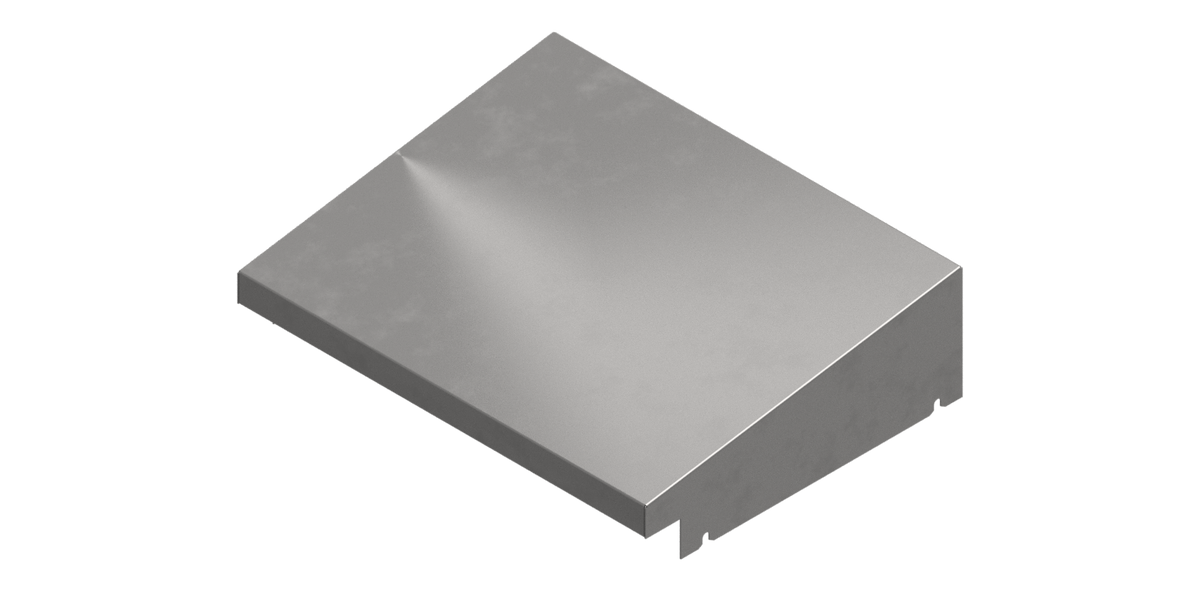 316L Stainless Steel Rain Hood - 800Wx300D - 1.2mm