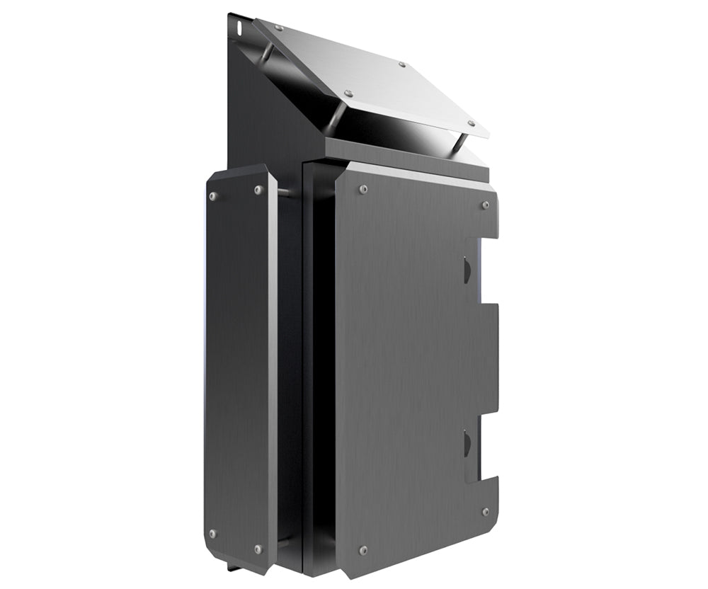316 Stainless Steel Sunshield kit for 400Hx400Wx200D Sloping Roof enclosure- 1.5mm (made to order)-POA
