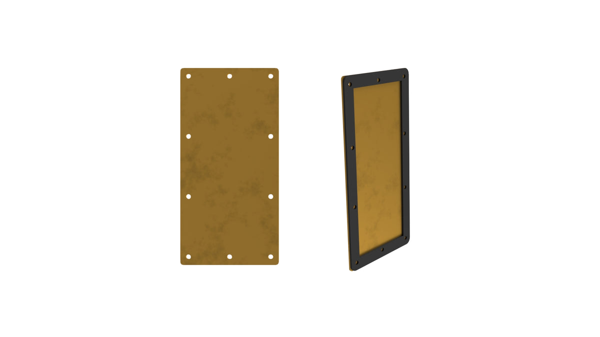 Gland Plate, with seal - 250Wx150D 3mm Brass