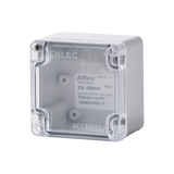 Polycarbonate Enclosure 80Hx80Wx55D Grey Base with Transparent Lid IP65