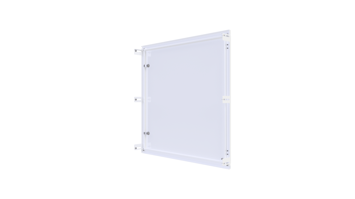 Mild Steel Escutcheon Kit Panel / Inner Door -IP3X, to fit MS-RAL7035-DD-1000Hx1000Wx300D enclosure