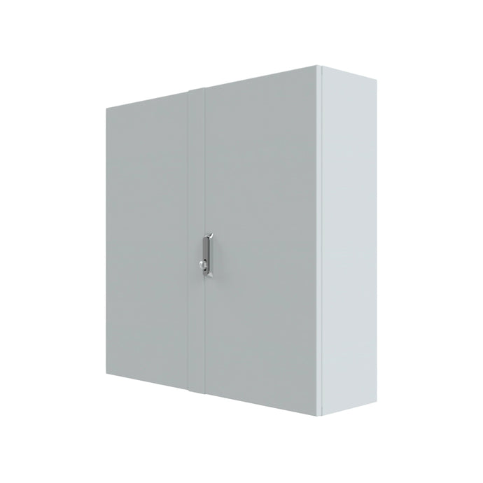 RAL7035 Powder Coated, Galvanised Mild Steel Enclosure 1000Hx1000Wx300D - 1.5mm (Double door)