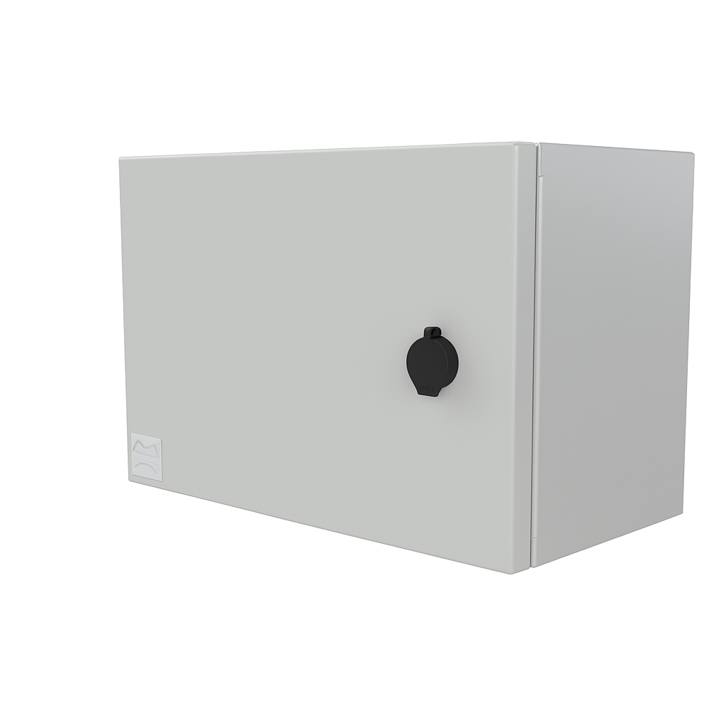 RAL7035 Powder Coated, Galvanised Mild Steel Enclosure 300Hx400Wx300D - 1.5mm