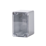 Polycarbonate Enclosure 120Hx80Wx90D Grey Base with Transparent Lid IP65