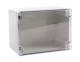 Polycarbonate Enclosure 160Hx120Wx90D Grey Base with Transparent Lid IP65
