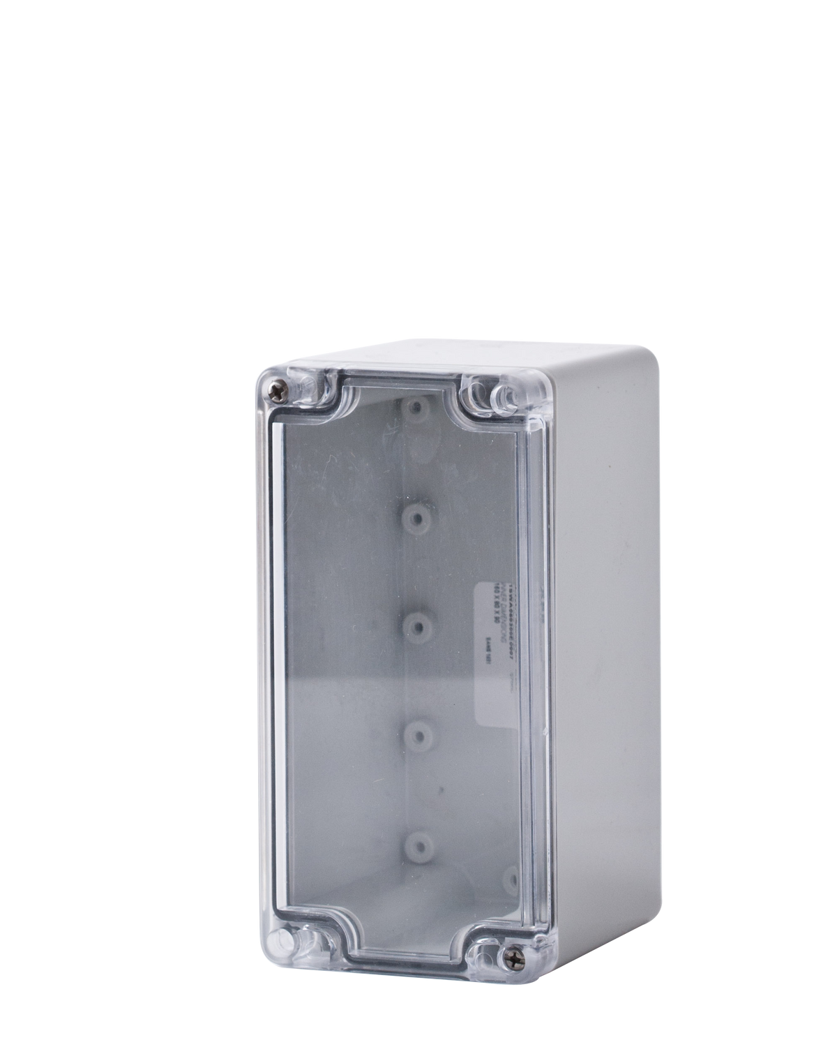 Polycarbonate Enclosure 160Hx80Wx90D Grey Base with Transparent Lid IP65