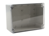 Polycarbonate Enclosure 200Hx150Wx90D Grey Base with Transparent Lid IP65