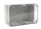 Polycarbonate Enclosure 240x160x130 Grey Base with Transparent Lid
