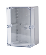 Polycarbonate Enclosure 240x160x130 Grey Base with Transparent Lid