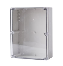 Load image into Gallery viewer, Polycarbonate Enclosure 300x230x100 Grey Base  with  Transparent Lid IP65
