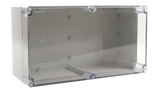 Polycarbonate Enclosure 360Hx200Wx150D Grey Base with Transparent Lid IP65