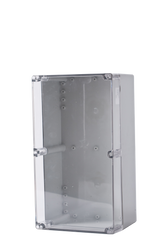 Polycarbonate Enclosure 360Hx200Wx150D Grey Base with Transparent Lid IP65
