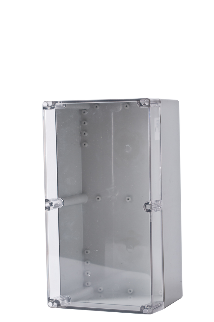 Polycarbonate Enclosure 360x200x150 Grey Base  with  Transparent Lid IP65