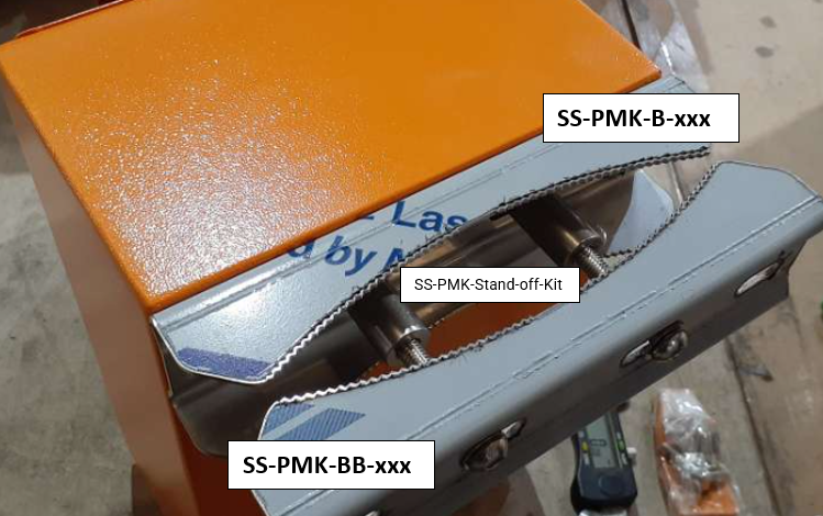 Pole Mounting Kit – Bolted. Made from 2mm Galvanised Steel, to fit 600W enclosure, 40-150mm Pole