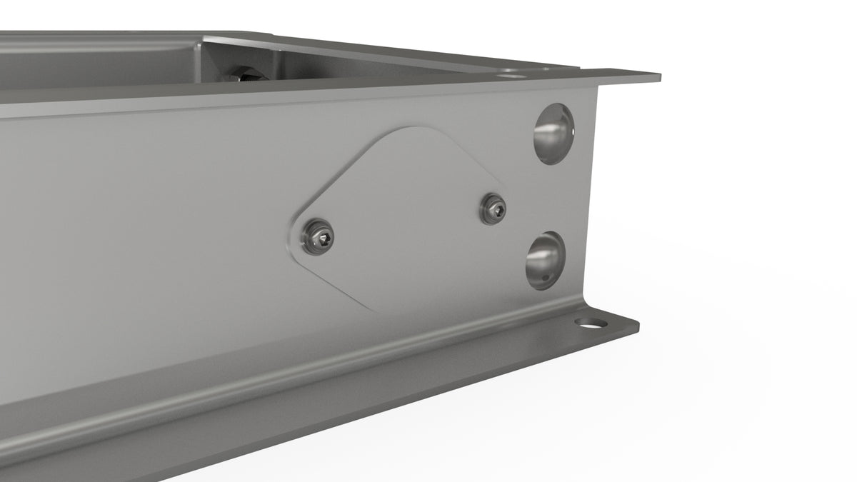 3mm 316 SS plinth to fit 1000 wide x 400 deep Enclosure - Bolted  (made to order) 100mm H - POA