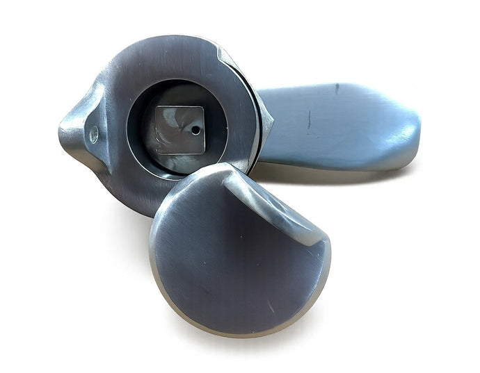 316 Stainless Steel Qtr Turn Door Lock - 8mm Square , with sealable cap (Meter board application)