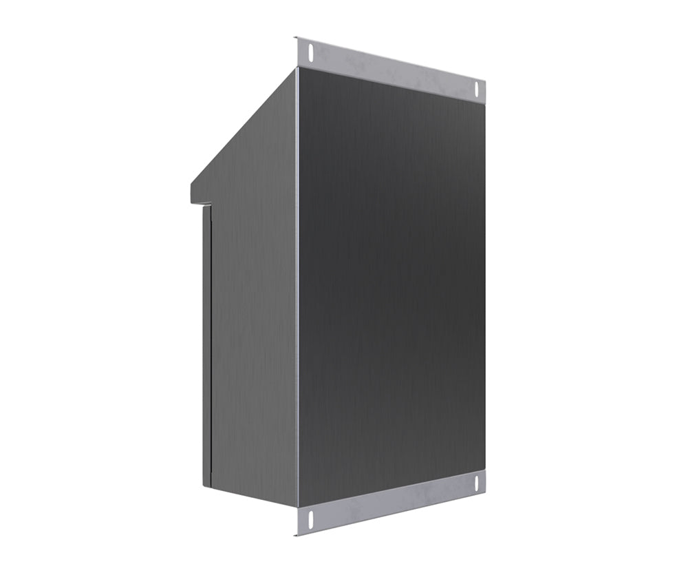 30Deg Sloping Roof 316L Stainless Steel Enclosure 500Hx500Wx210D - 1.5mm