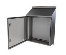 Load image into Gallery viewer, 30Deg Sloping Roof 316L Stainless Steel Enclosure 600Hx600Wx250D  - 1.5mm
