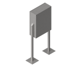 316 Stainless Steel  I Stand (Pair), 1250mm high, 10mm base