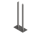 316 Stainless Steel  I Stand (Pair), 1250mm high, 10mm base