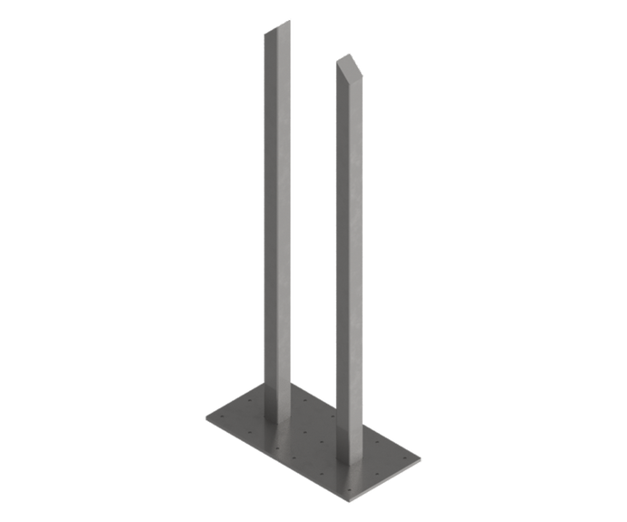 316 Stainless Steel  I Stand (Pair), 1250mm high, 10mm base
