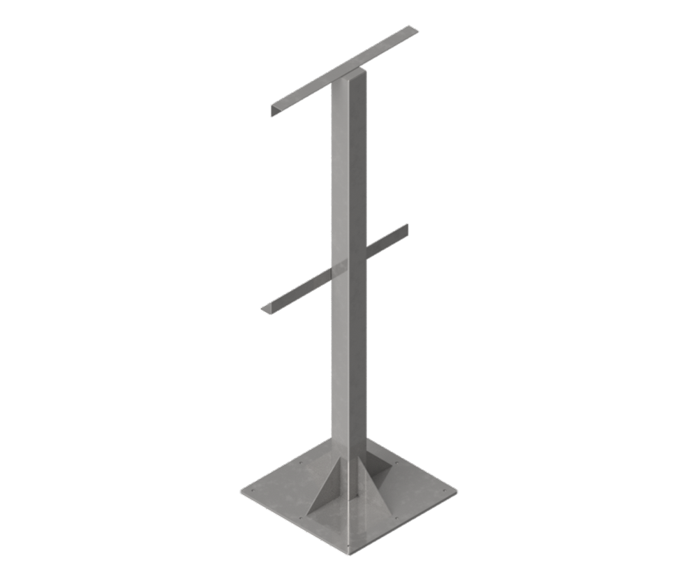 316L Stainless Steel T-Stand, 1600mm high with 8mm base (Made to order)