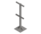 316L Stainless Steel T-Stand, 1600mm high with 8mm base (Made to order)