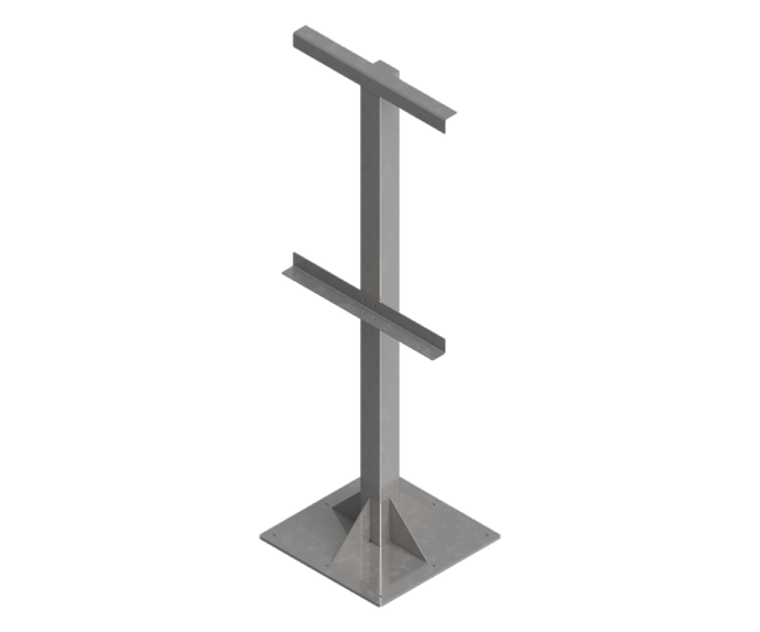 316L Stainless Steel T-Stand, 1600mm high with 8mm base (Made to order) - POA