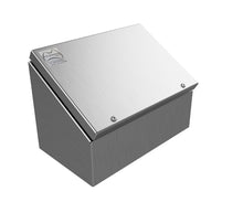 Load image into Gallery viewer, 30Deg Sloping Roof Desktop Console 316 Stainless Steel 203Hx305Wx180D- 1.5mm
