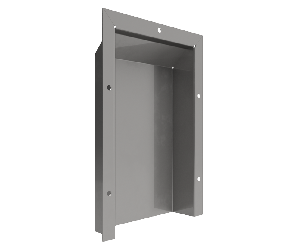 316L Stainless Steel External Flange Vent Hood - 300Hx200Wx50D
