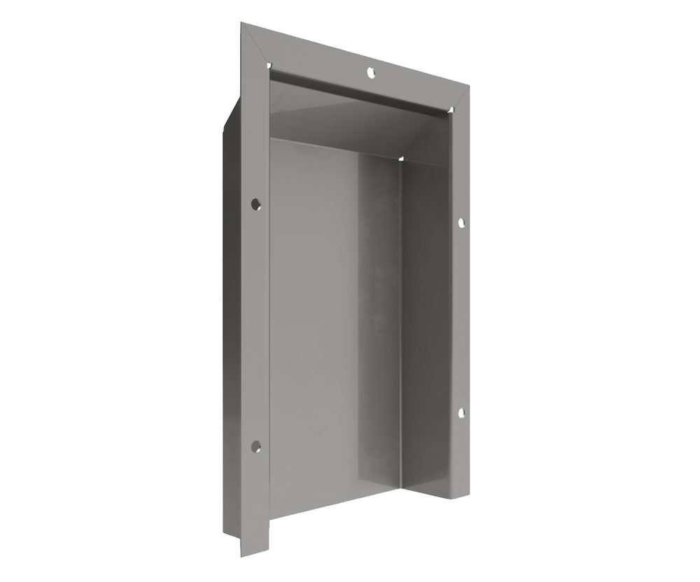 316L Stainless Steel External Flange Vent Hood - 400Hx300Wx50D