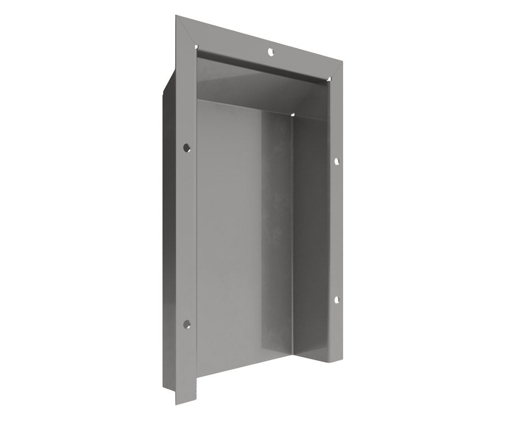 316L Stainless Steel External Flange Vent Hood - 475Hx375Wx75D